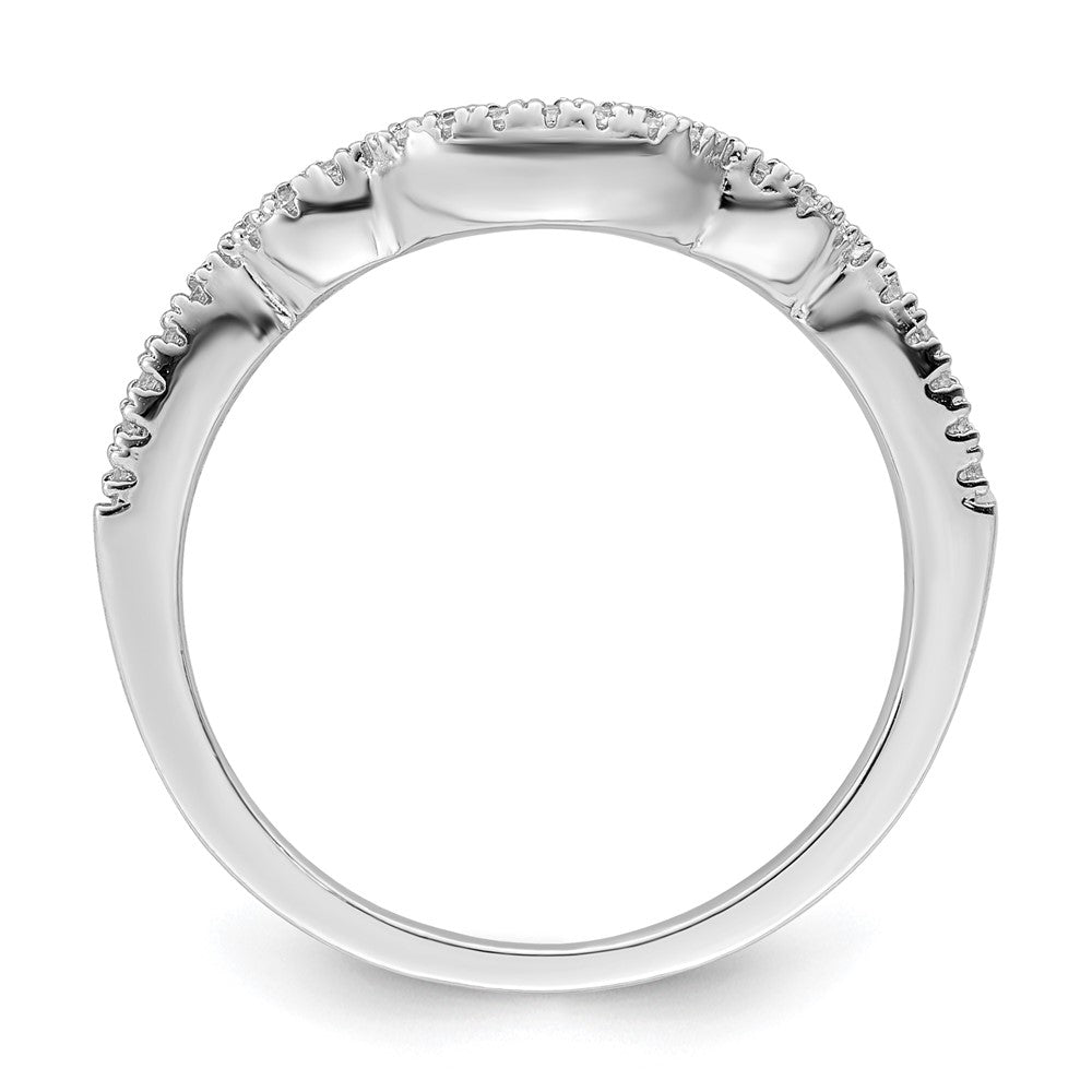 Sterlingsilber Rhodiniert 2 Stück Zirkonia Bridal Ring Set