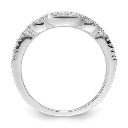 Sterlingsilber Rhodiniert 2 Stück Zirkonia Bridal Ring Set