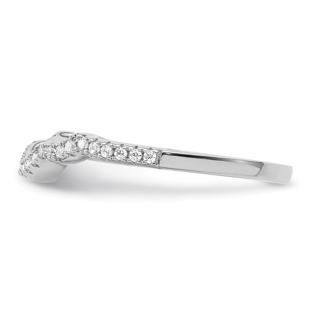 Sterlingsilber Rhodiniert 2 Stück Zirkonia Bridal Ring Set