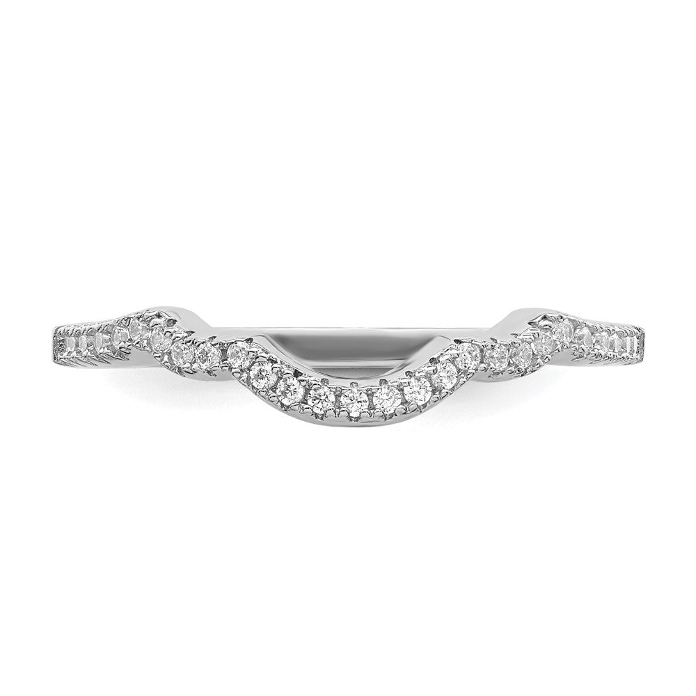 Sterlingsilber Rhodiniert 2 Stück Zirkonia Bridal Ring Set