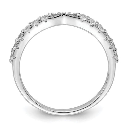 Sterlingsilber Poliert Rhodiniert Zirkonia Trio 3 Ring Set