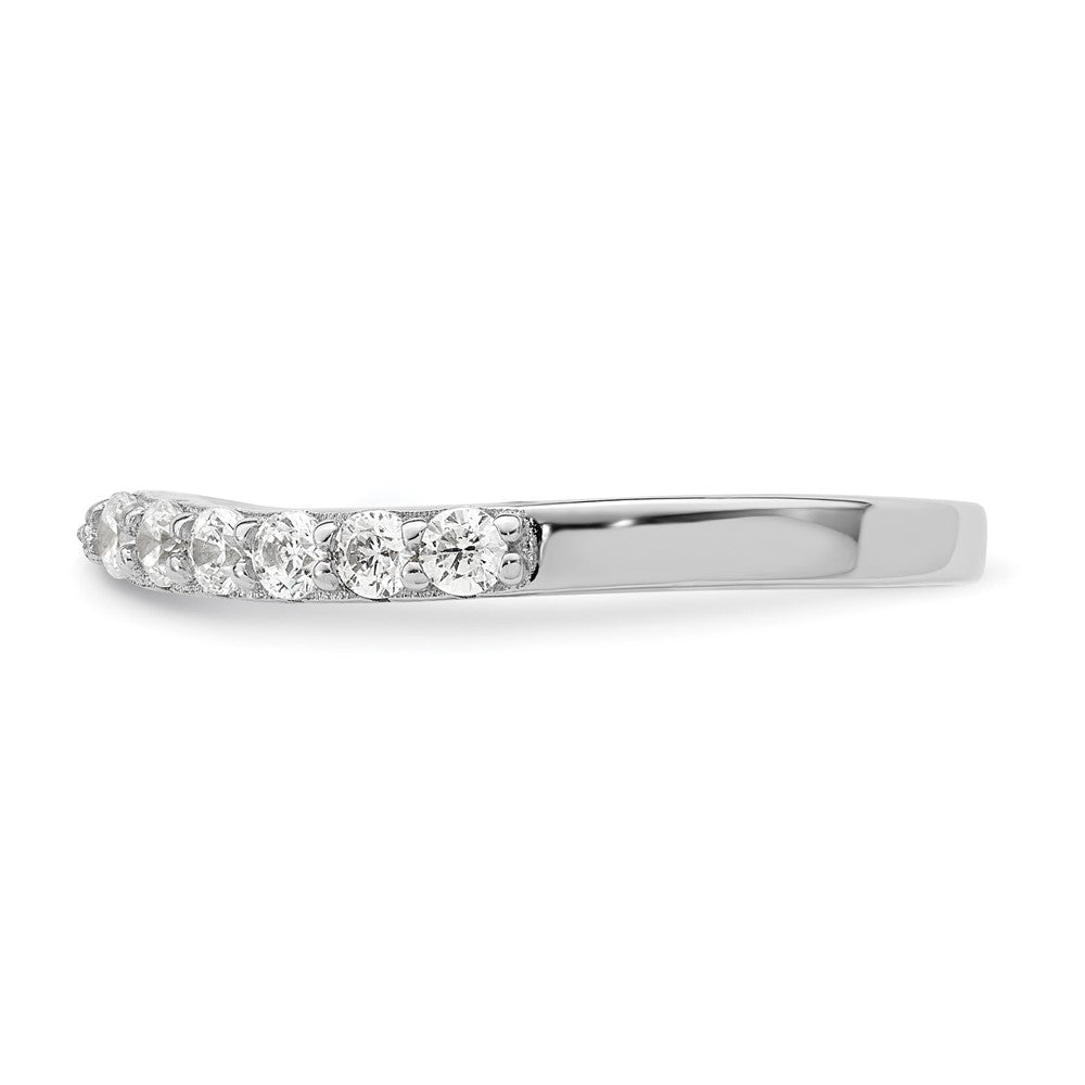Sterlingsilber Poliert Rhodiniert Zirkonia Trio 3 Ring Set