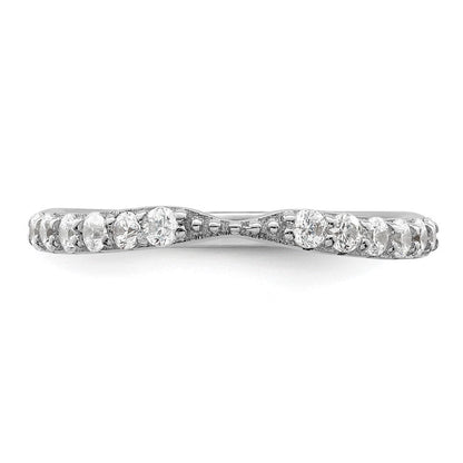 Sterlingsilber Poliert Rhodiniert Zirkonia Trio 3 Ring Set