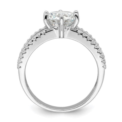 Sterlingsilber Poliert Rhodiniert Zirkonia Trio 3 Ring Set