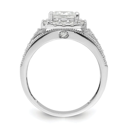 Sterlingsilber Rhodiniert Zirkonia 3 Stück Bridal Ring Set