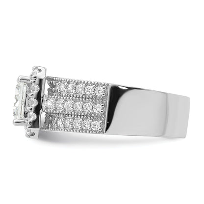 Sterlingsilber Rhodiniert Zirkonia 3 Stück Bridal Ring Set
