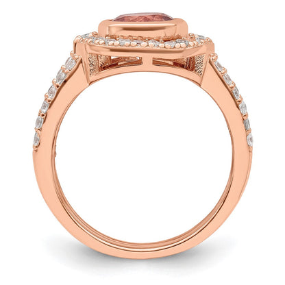 Sterlingsilber Roséfarben Zirkonia 3 Ring Set