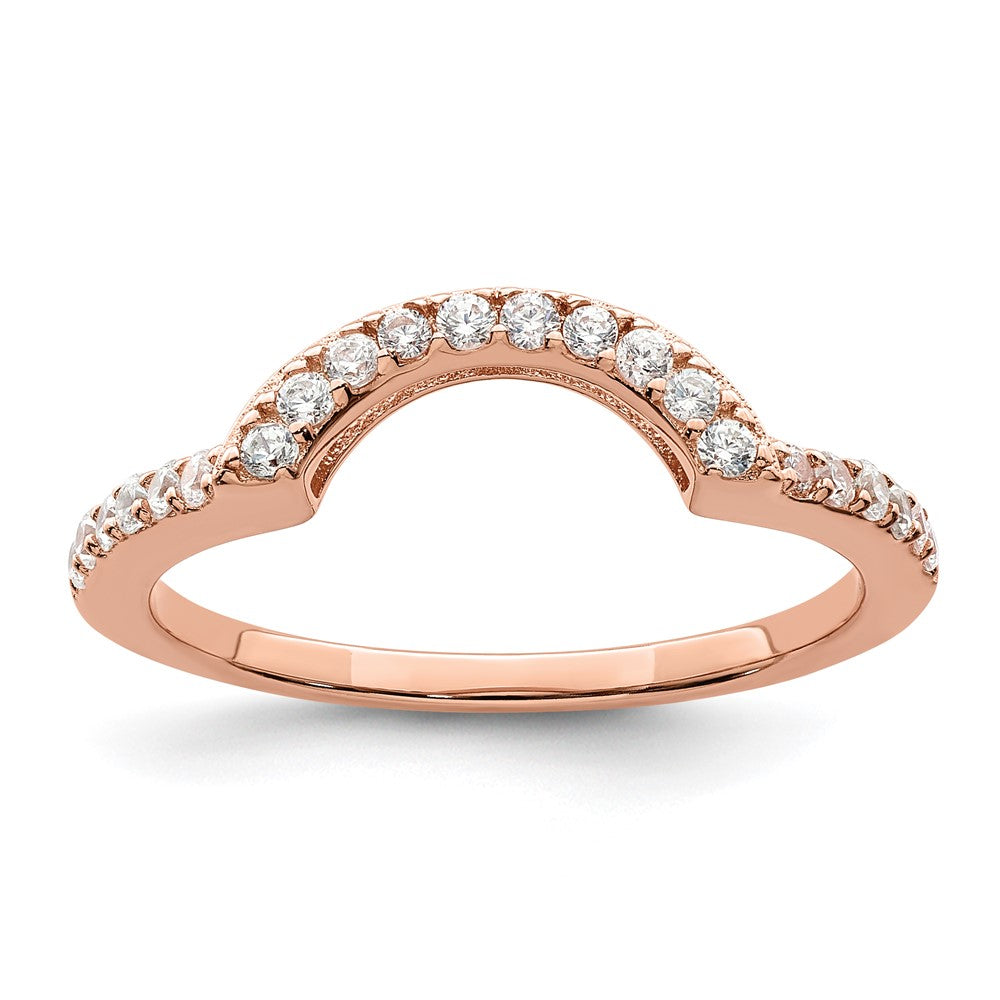 Sterlingsilber Roséfarben Zirkonia 3 Ring Set