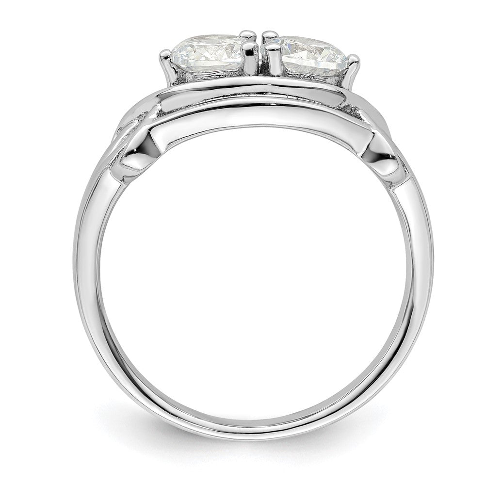 Sterlingsilber Rhodiniert Zirkonia Ring
