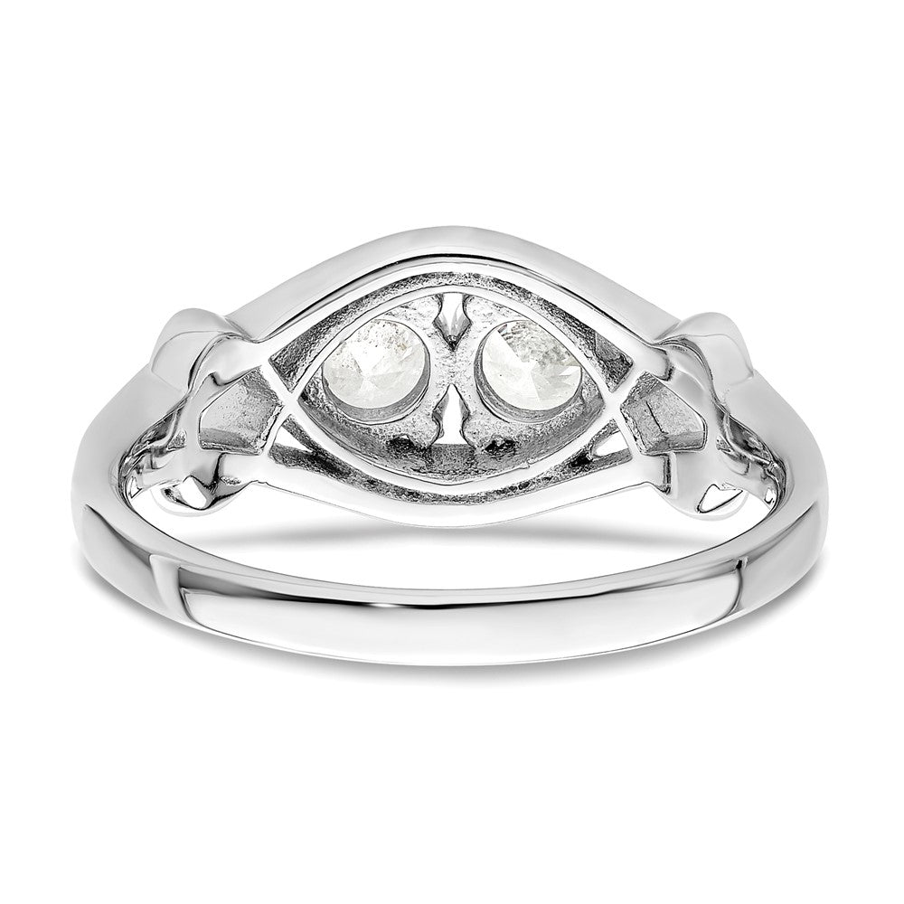 Sterlingsilber Rhodiniert Zirkonia Ring