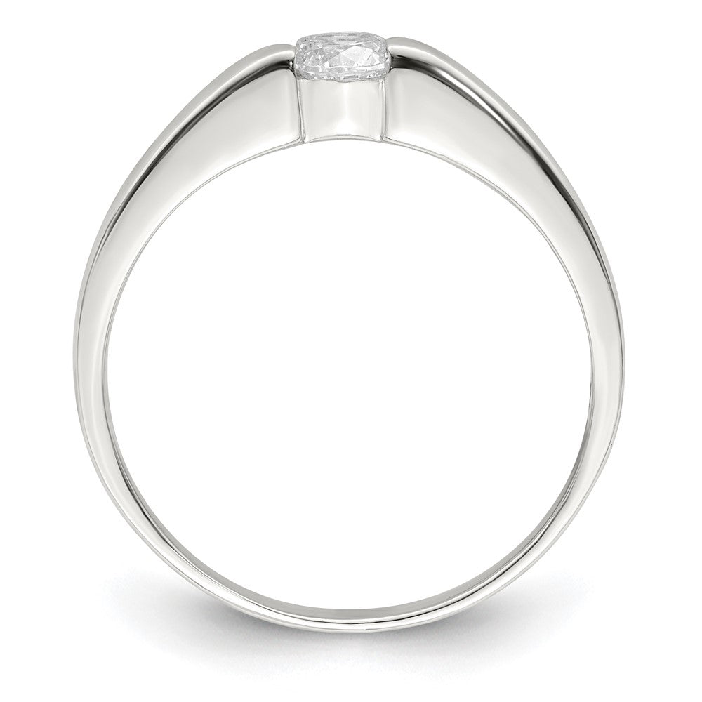 Sterlingsilber Zirkonia Ring (size 6 Nur)