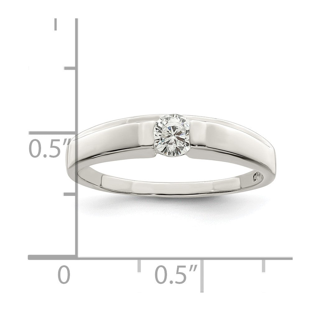 Sterlingsilber Zirkonia Ring (size 6 Nur)