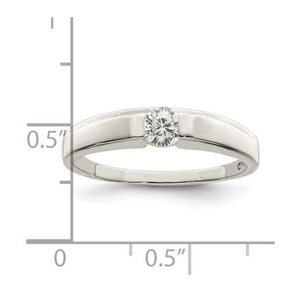 Sterlingsilber Zirkonia Ring (size 6 Nur)