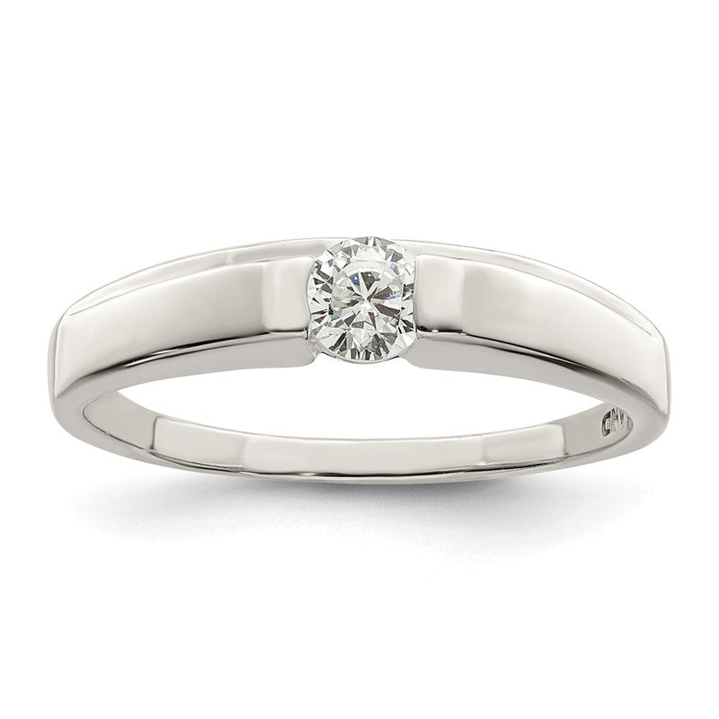 Sterlingsilber Zirkonia Ring (size 6 Nur)