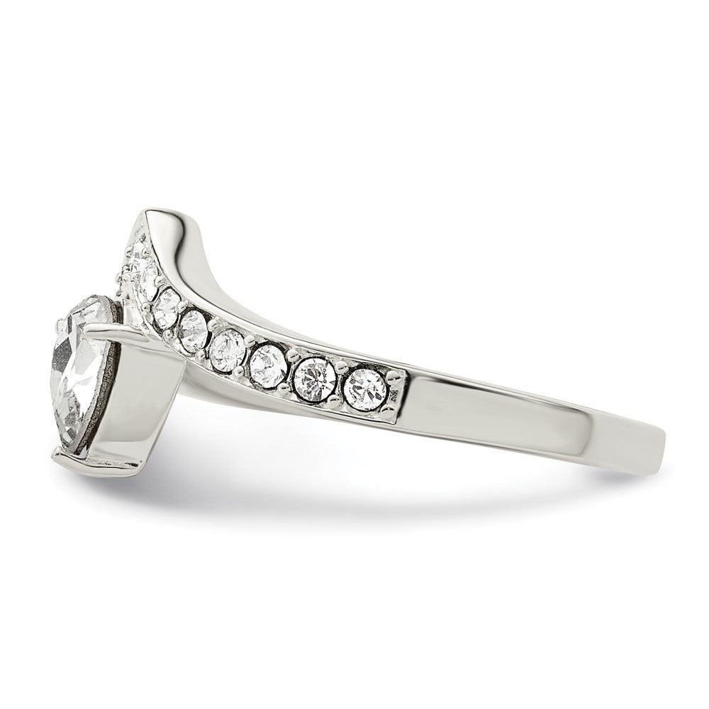Sterlingsilber Zirkonia & Chinese Kristall Tropfen Ring