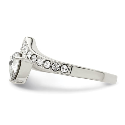 Sterlingsilber Zirkonia & Chinese Kristall Tropfen Ring