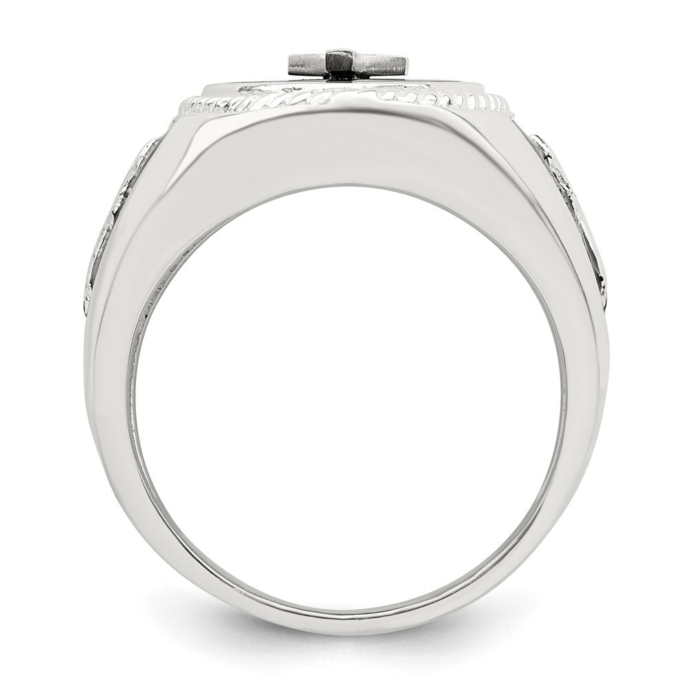 Sterlingsilber Schwarz Achat Ring