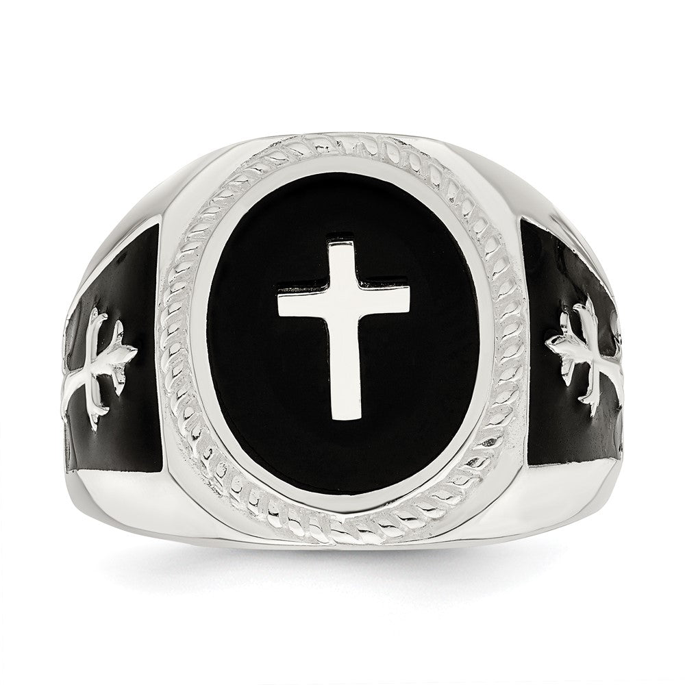 Sterlingsilber Schwarz Achat Ring