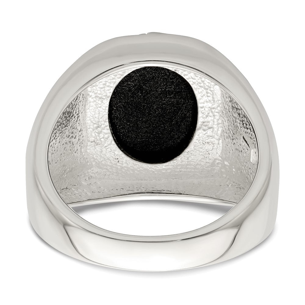 Sterlingsilber Schwarz Achat Ring