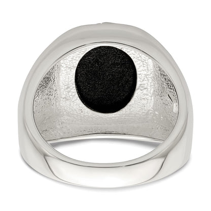 Sterlingsilber Schwarz Achat Ring