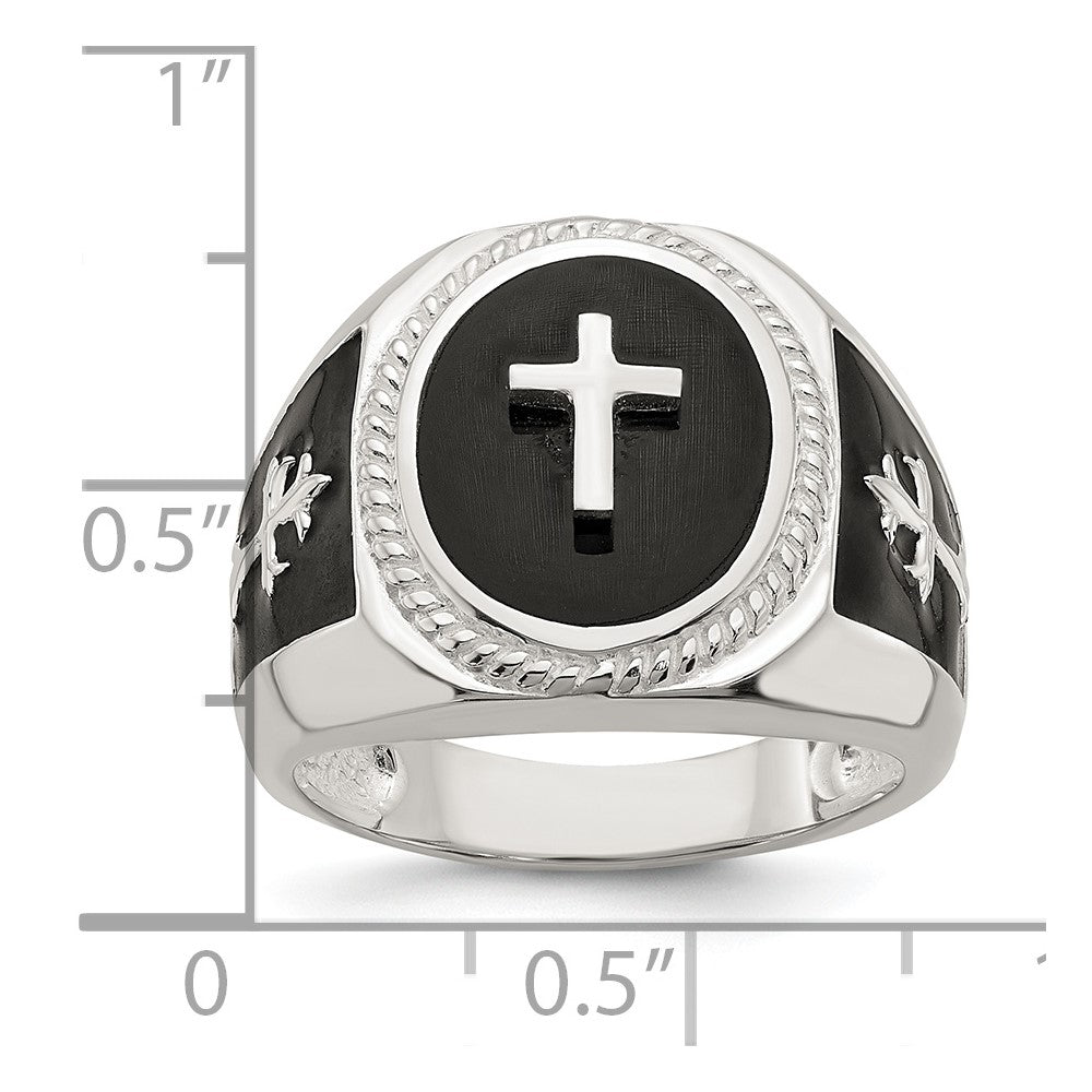 Sterlingsilber Schwarz Achat Ring