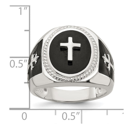 Sterlingsilber Schwarz Achat Ring