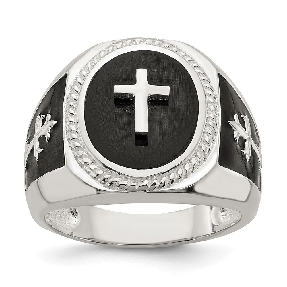 Sterlingsilber Schwarz Achat Ring