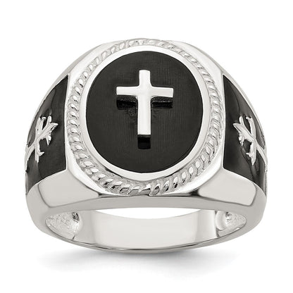 Sterlingsilber Schwarz Achat Ring