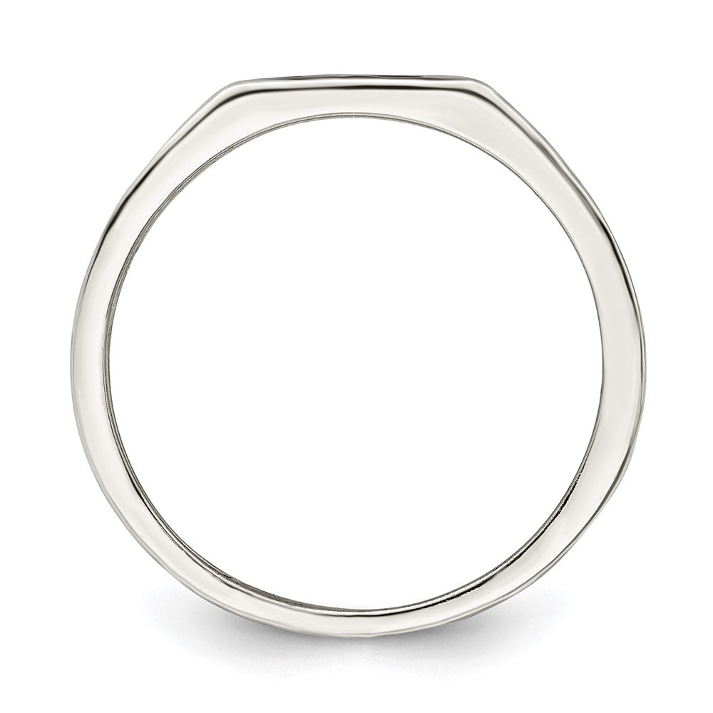 Sterlingsilber Rhodiniert Emailliert Kreuz Ring