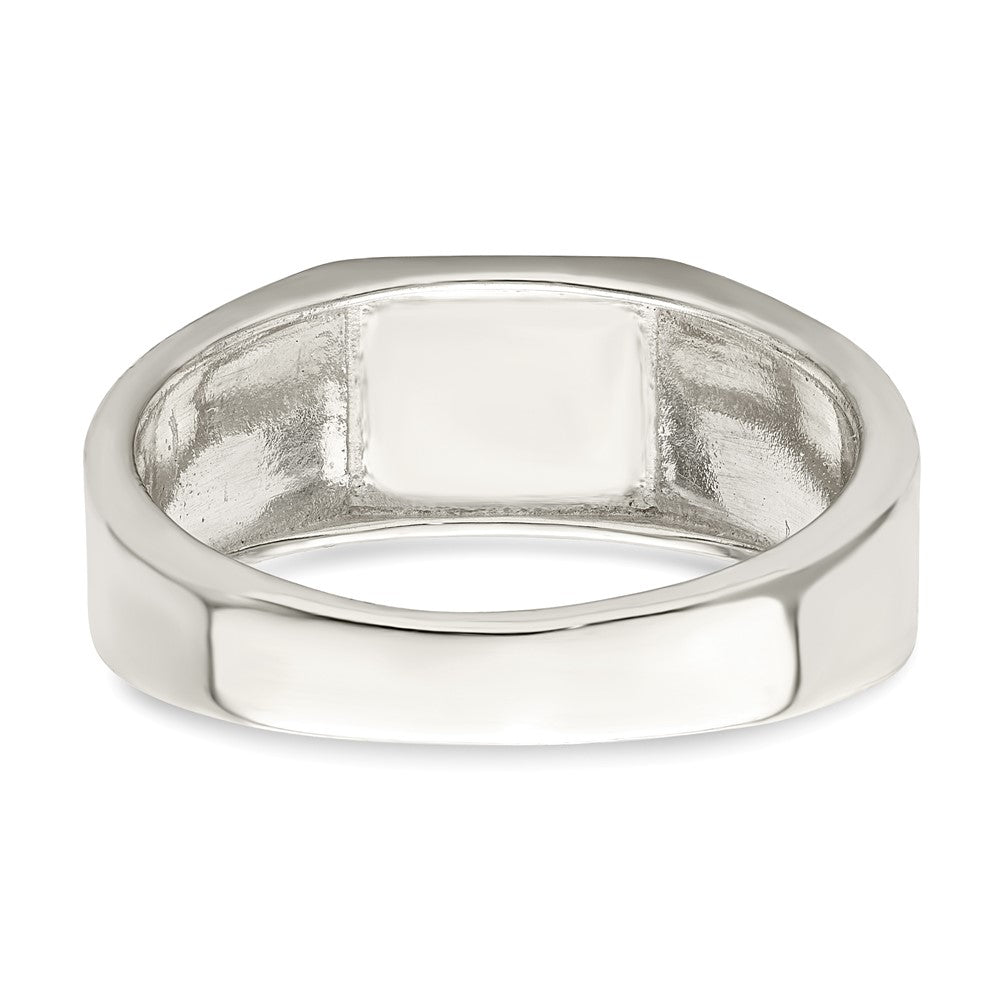 Sterlingsilber Rhodiniert Emailliert Kreuz Ring