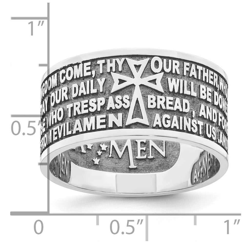 Sterlingsilber Amen Rhodiniert Größe 6 Lord Gebet Ring