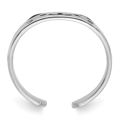 Sterlingsilber Rhodiniert Emailliert Katze Verstellbar Ring