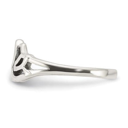 Sterlingsilber Antikisiert Lotus Blume Zehenring