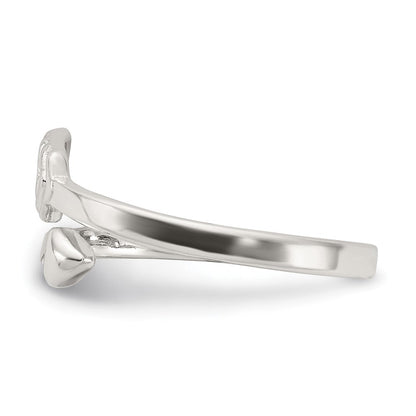 Sterlingsilber Poliert Pfeil/chain Glieder/plain Set Of 3 Zehen Rings