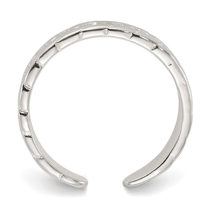 Sterlingsilber Poliert Pfeil/chain Glieder/plain Set Of 3 Zehen Rings