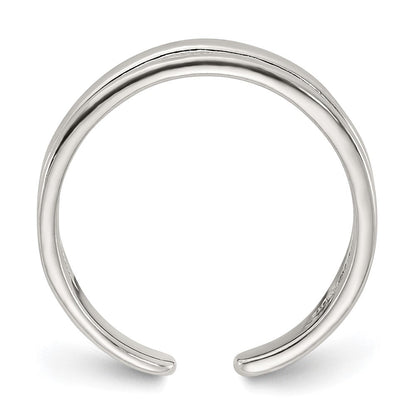 Sterlingsilber Poliert Set Of 2 Zehen Rings