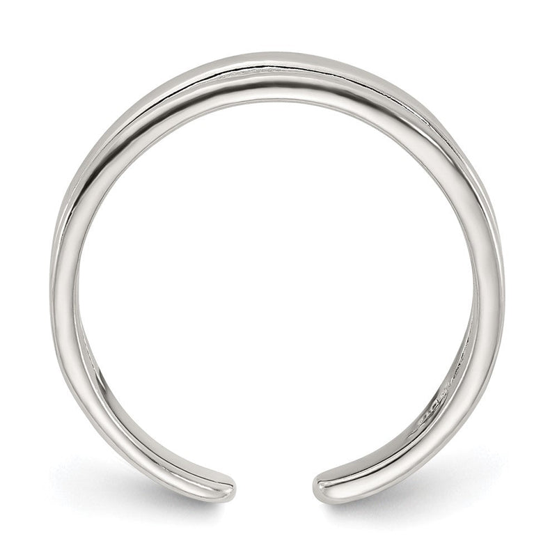 Sterlingsilber Poliert Set Of 2 Zehen Rings