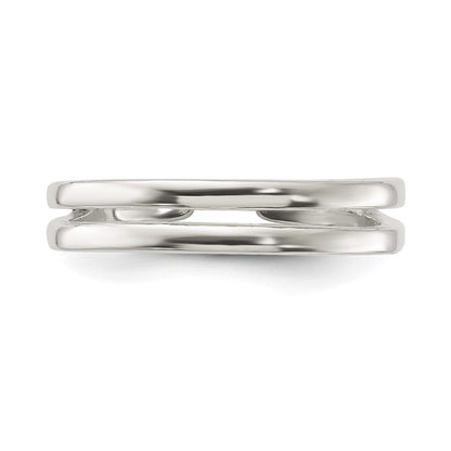 Sterlingsilber Poliert Set Of 2 Zehen Rings