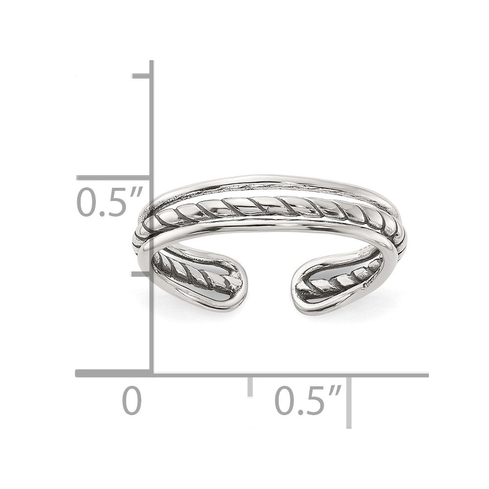 Sterlingsilber Antikisiert Zehenring