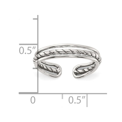 Sterlingsilber Antikisiert Zehenring