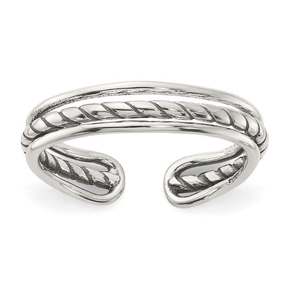 Sterlingsilber Antikisiert Zehenring