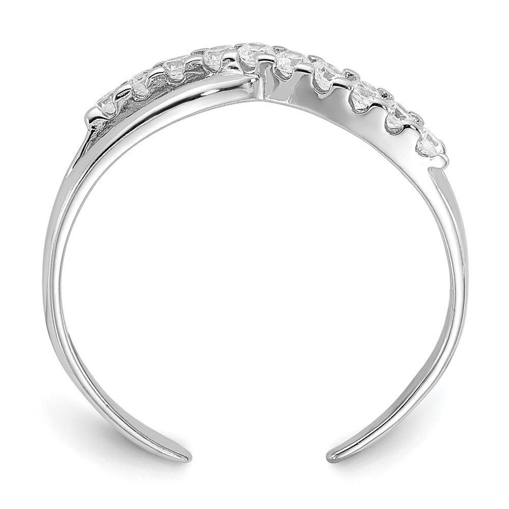 Sterlingsilber Rhodiniert Zirkonia Zehenring
