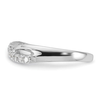 Sterlingsilber Rhodiniert Zirkonia Zehenring