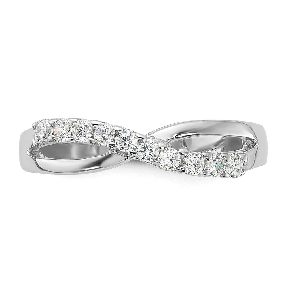 Sterlingsilber Rhodiniert Zirkonia Zehenring