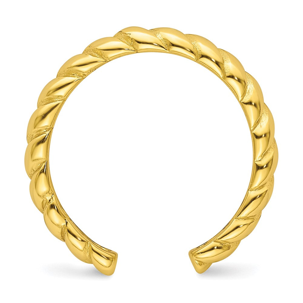 Sterlingsilber Glanz Vergoldet Strukturiert Gedreht Verstellbar Ring