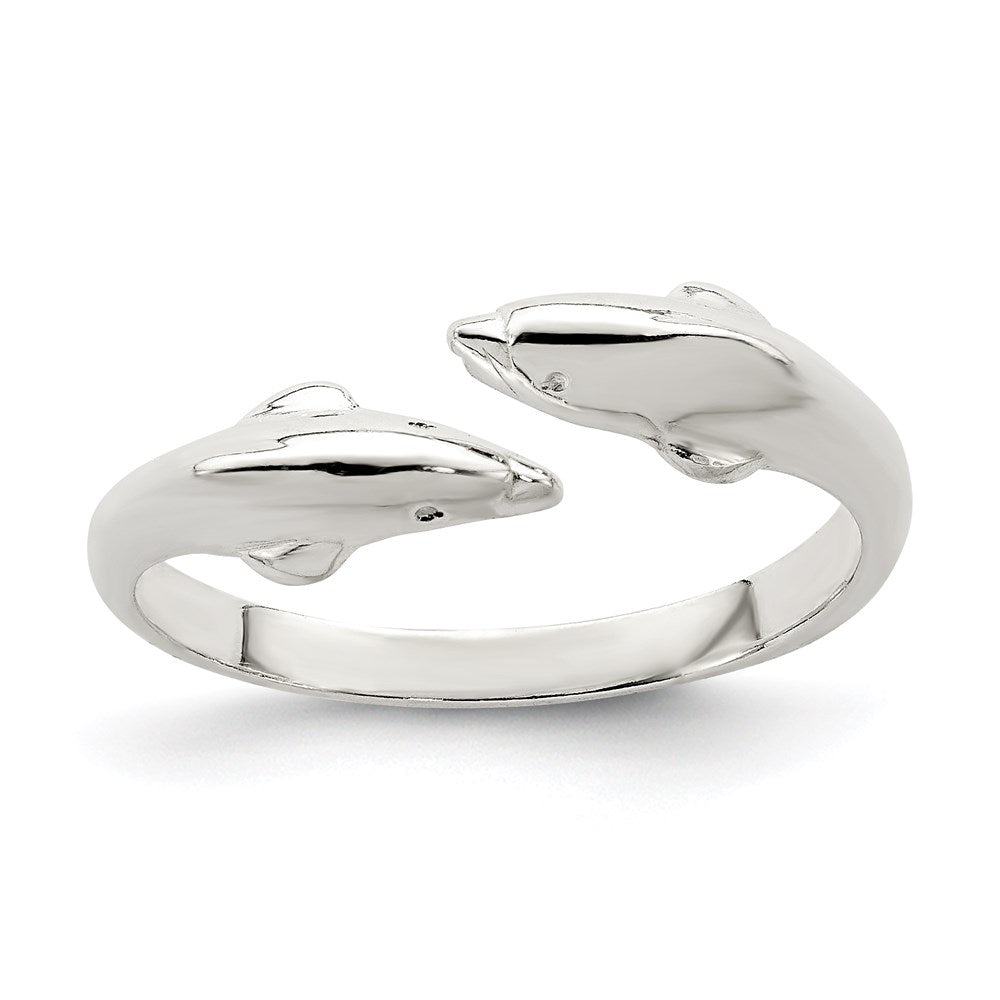 Sterlingsilber Poliert Delfin Zehenring