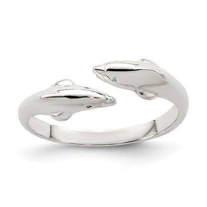 Sterlingsilber Poliert Delfin Zehenring