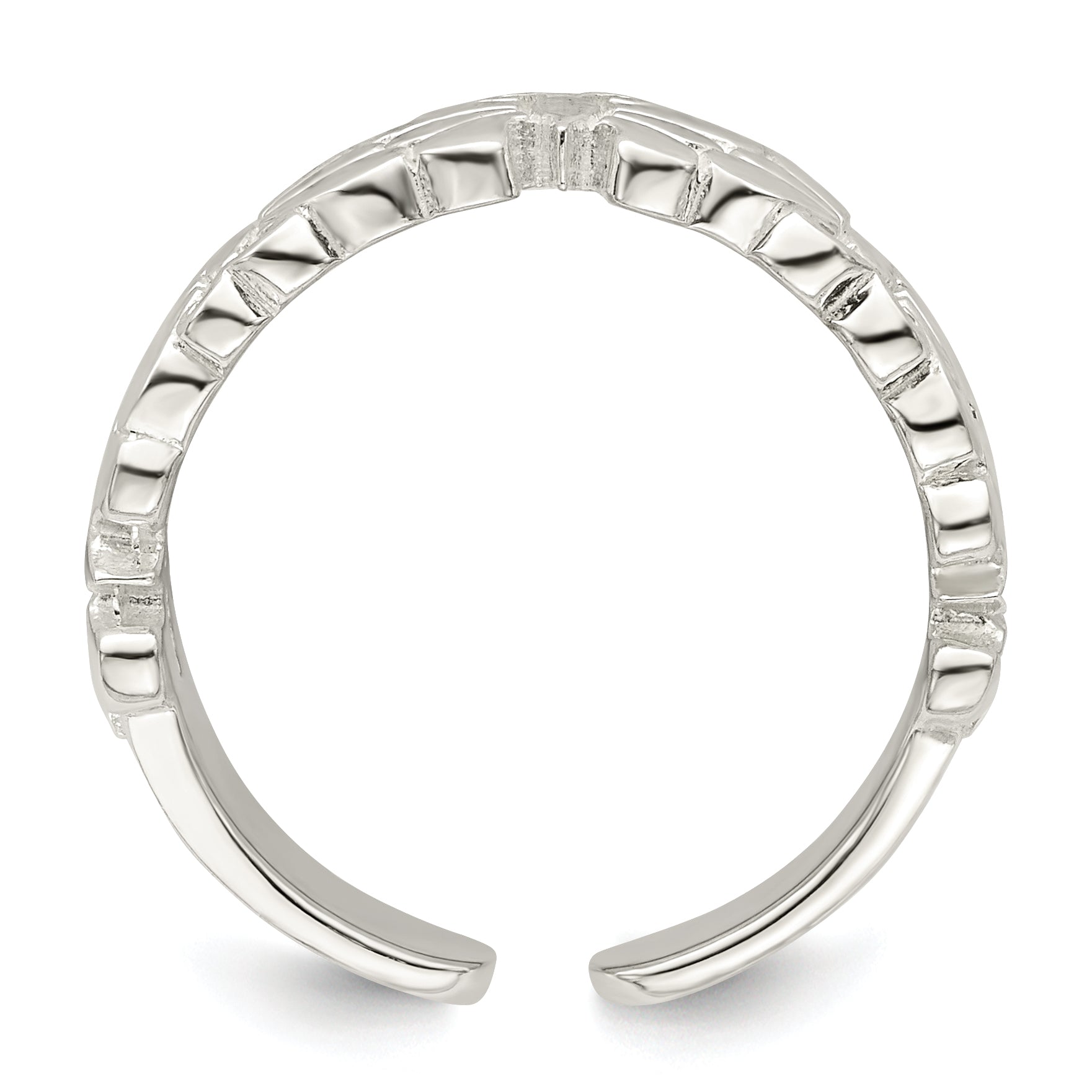 Sterlingsilber Poliert Butterflies Zehenring
