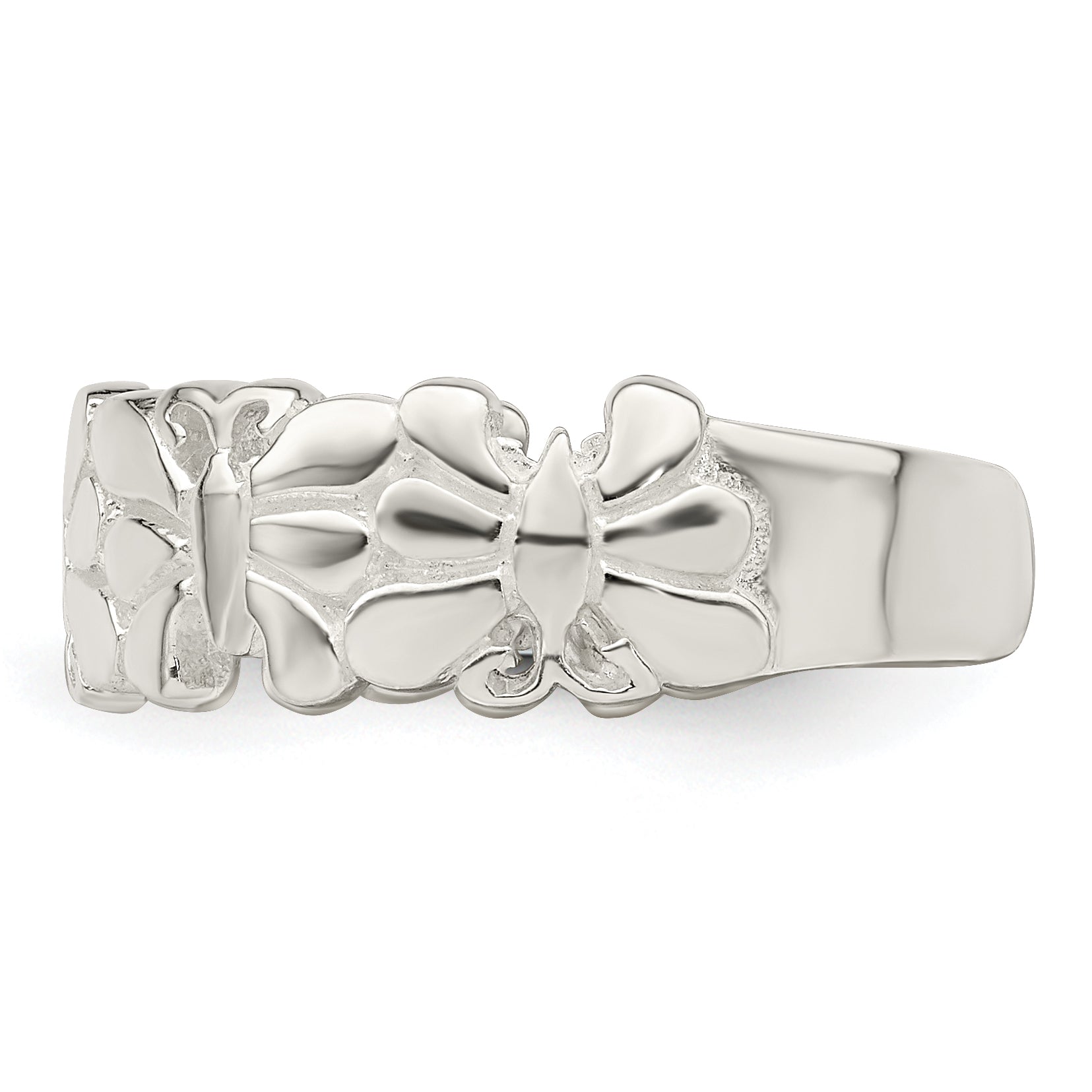 Sterlingsilber Poliert Butterflies Zehenring