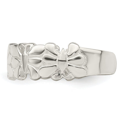 Sterlingsilber Poliert Butterflies Zehenring